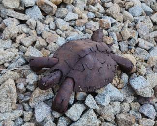 Rustic Cut Metal Turtle