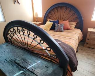 King Size Bed with Head and footboard..  (Includes Mattress)