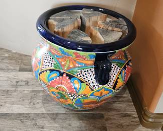 Talavera Mexican Pottery Ceramic Talavera Large Michoacana Flower Pot 