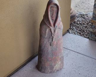 Terracotta Spanish Colonial Monk Sculpture