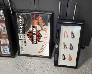Harley Davidson Worlds Finest Motorcycles Wall Mirror  & Harley Davidson Tank Display 2014 Holiday Collection
