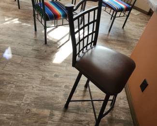 Pastel Bay Point Swivel Barstool with Suede Upholstery