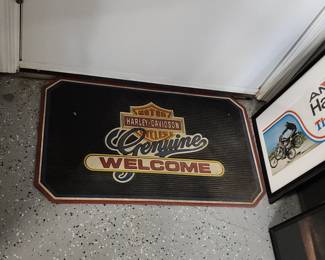 Vintage Harley Davidson WELCOME Rubber Door Mat