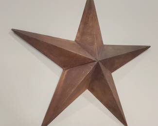 Metal Rusty Tin 3D Star Decor