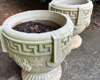 Pair heavy planters.