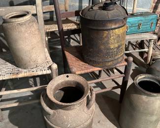More primitives.  Old pottery crocks.