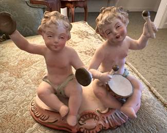 1930’s handpainted bisque baby band members.