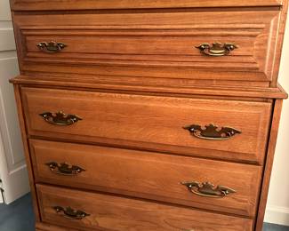 Handsome, solid, bedroom chest of drawers.