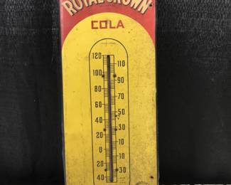 Lot 73
Vintage Nehi Royal Crown Cola Thermometer 25”H x 10”W