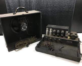 Lot 138
Vintage Portable Magnavox Sound Amplifier Unit, Untested, 19”H x 22”W x 10”D