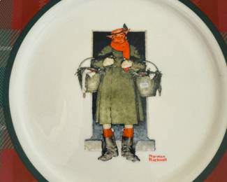 Norman ROckwell Holiday Plates 