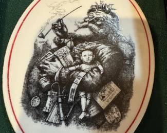 Beautiful VIntage Santa on porcelain