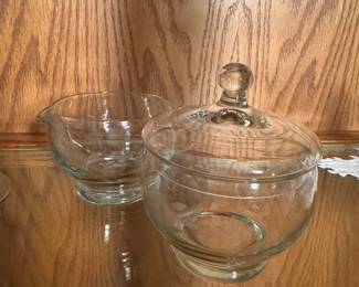 Princess house creamer and sugar 