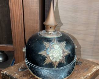 Pre-WW1 Saxony German Leather Helmet