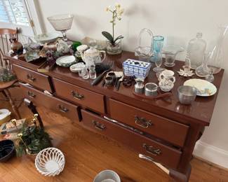 antique buffet table