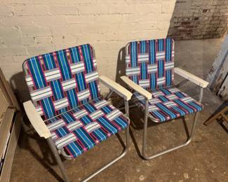 vintage folding beach chairs