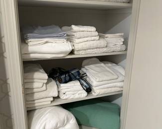 Clean bed linens and towels