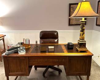 Hekman Desk and Leather Chair