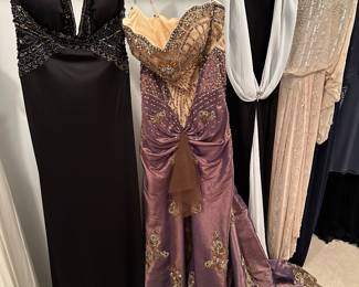 Gowns all drycleaned sizes 4-14