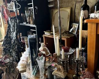 Lots of candle holders and candles