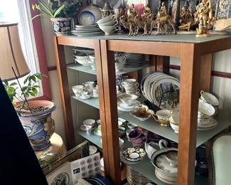 Teacups, replica plates and holders