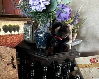 Gothic side table, Industrial designer book ends