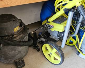 Yard tools, shop vac, edger