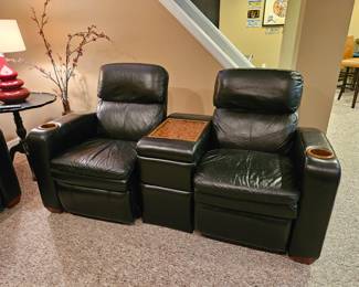 La-Z-Boy leather theatre seats as new