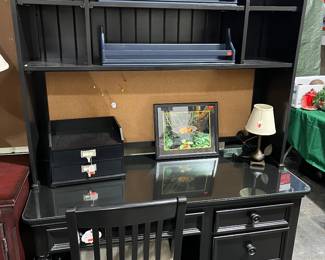 Pottery Barn Black Desk with Chair