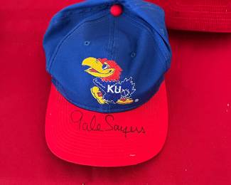 Autographed Gale Sayers Hat.