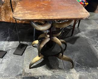 Horn Table. This item is not 50% off. I will entertain your offers. Believed to be 150-180 Years Old.
