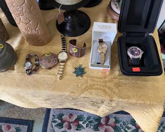 Husker Watch, Mickey Mouse Watch, Misc. Jewelry.