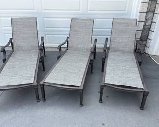 3 Patio Chaise Lounge Chairs.