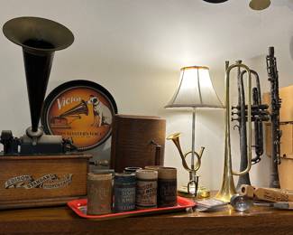 Edison Phonograph with Rolls