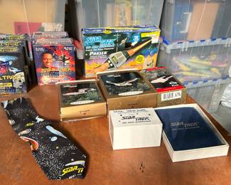 HUGE Lot of New in Box Star Trek Toys, Figurines, Games and More!