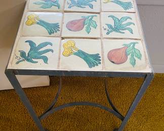 heavy iron tile table