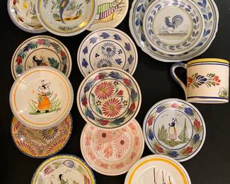 French Quimper mini plates