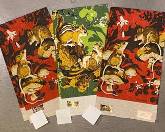 large oversized NOS linen kitchen towels or table topper