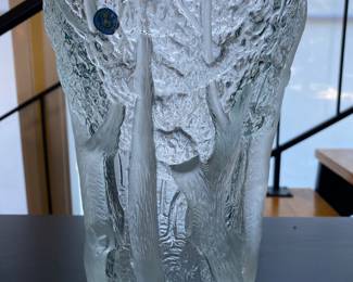 Large Libs bohemian glass forest vase