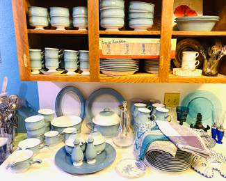 Denby Langley pottery, Denby china, probably a double set here