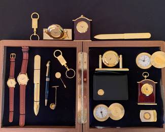 vintage NOS case Texas clocks and swag