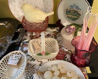 delicate, pink, softer side, NOS Italian baskets