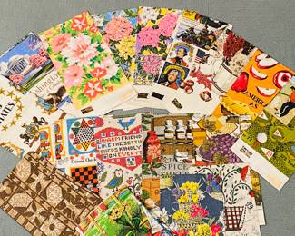 these are going to make great gifts, NOS large oversized linen vintage towels/table toppers