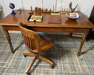 NOLA desk, library table with drawers, it's in nice condition and is a versatile piece