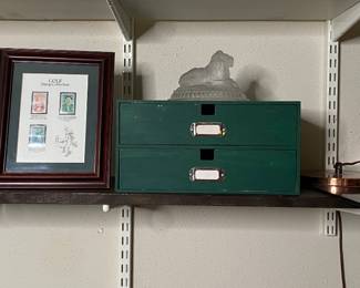 MCM copper and acrylic lamp, vintage decor