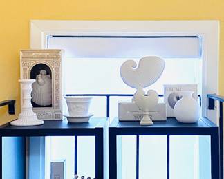 IKEA shelves, white large Margaret Furlong , white decor, white ceramic and pottery