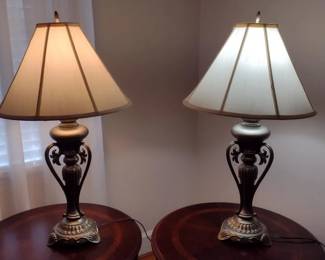 Pair Ornate Table Lamps