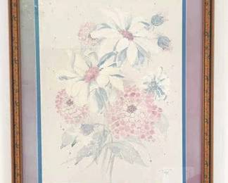 Flower Theme Framed Art