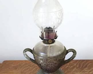 Unusual Metal Oil Lamp