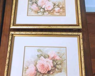 Pair Sonie Ames Designs Framed Art